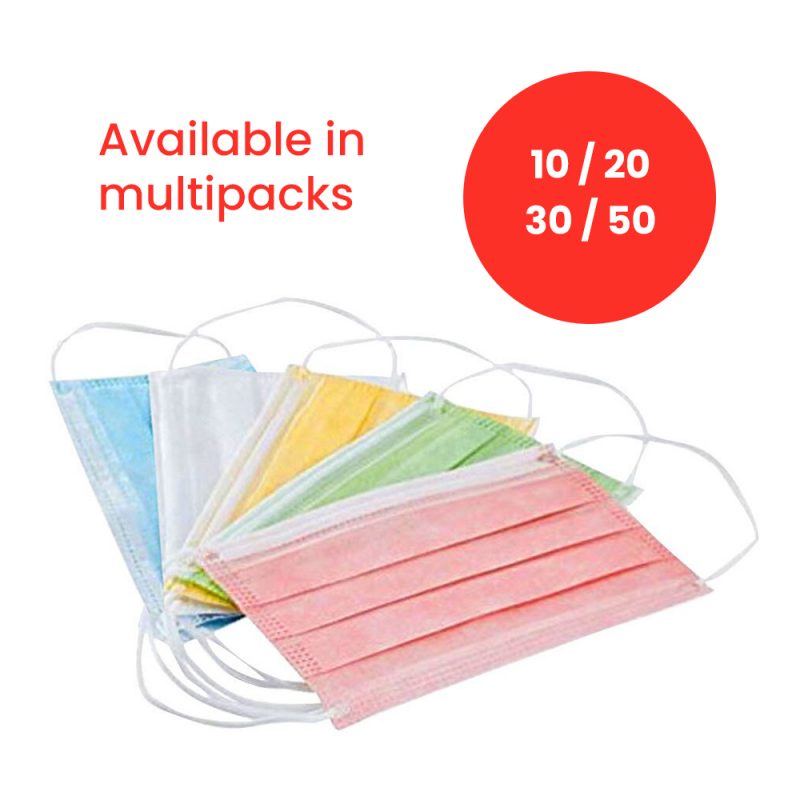 Colourful Children’s Disposable 3-Ply Face Masks