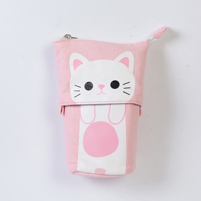 Cute Kawaii Canvas Animal Pencil Case Holder