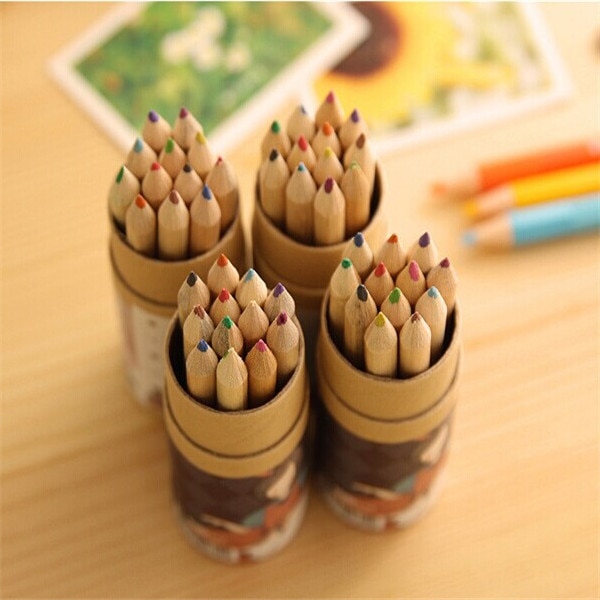 12 Colouring Pencils Holder with Sharpener
