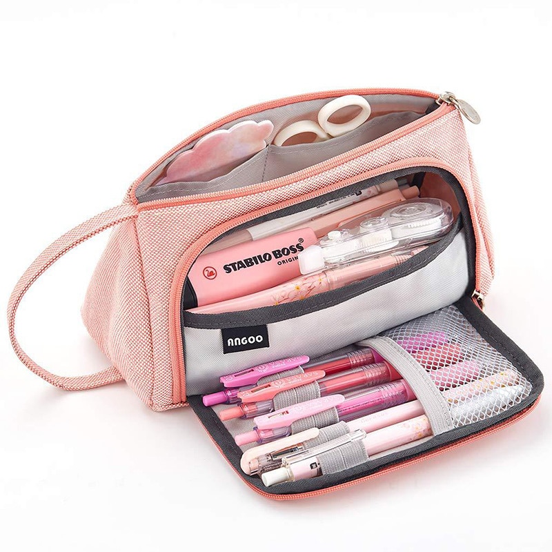 Front Open Pocket Large Capacity Pencil Case