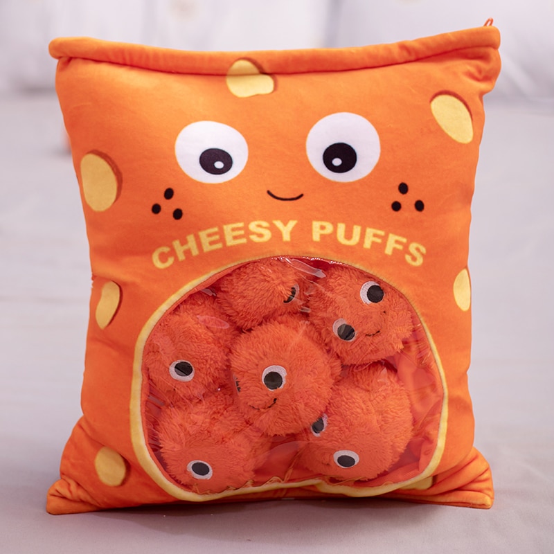 Plush Cheesy Puffs Soft Stuffed Pillows