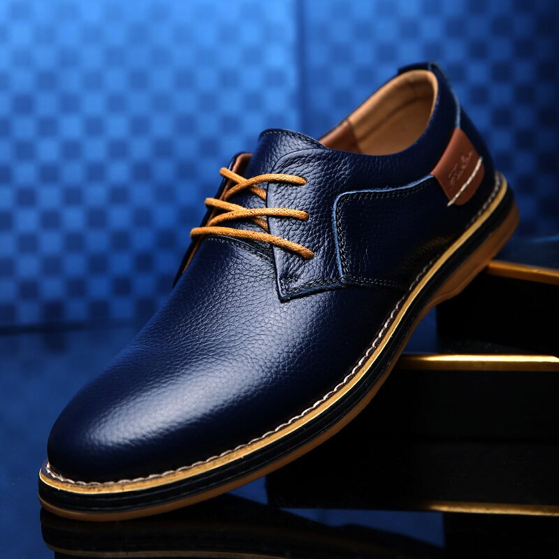 Leather Oxford Brogue Lace-up Dress Shoes