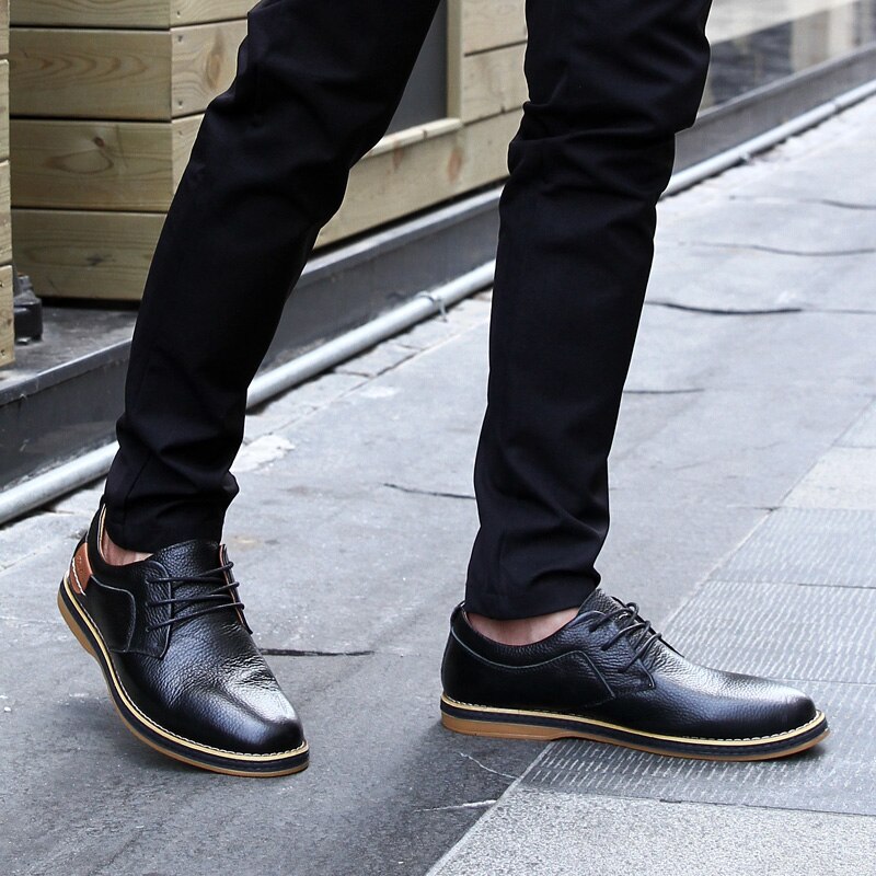 Leather Oxford Brogue Lace-up Dress Shoes